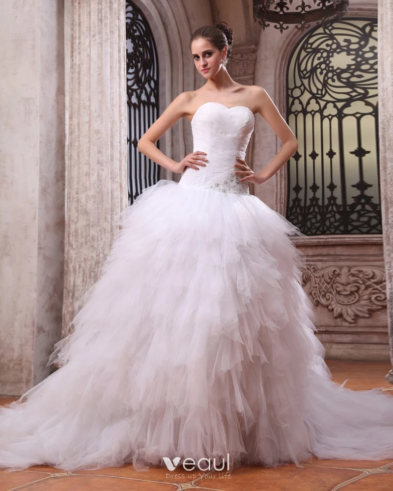 Puffy Ball Gown Wedding Dress For Bride Ns4505 - Wedding Dresses -  AliExpress