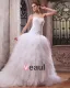 Tulle Perlage Arrangements Floraux Cathedrale Train Robes De Mariage De Robe