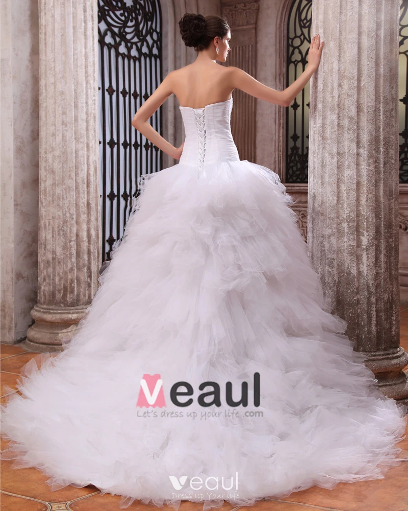 Gorgeous Off Shoulder Ball Gown Wedding Dresses 2021 | Puffy Lace Wedding  Dress Online | Newarrivaldress.com