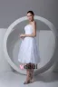 Dentelle Satin Fleur Bretelles A Volants Longueur Mini Robe De Mariée Plissee De The