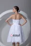 Dentelle Satin Fleur Bretelles A Volants Longueur Mini Robe De Mariée Plissee De The