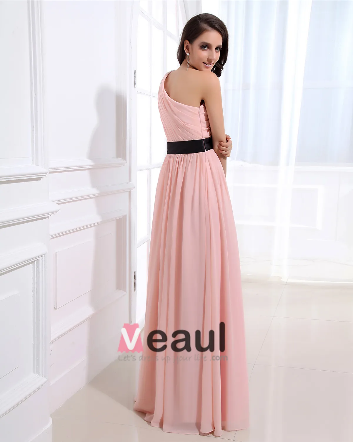 Robe SL Fashions New York Rose Perlée Mousseline - Taille 14 - Neuve Avec Étiquettes