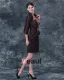 Strapless Knee Length Chiffon Beading Mothers of Bride Special Guests Dress