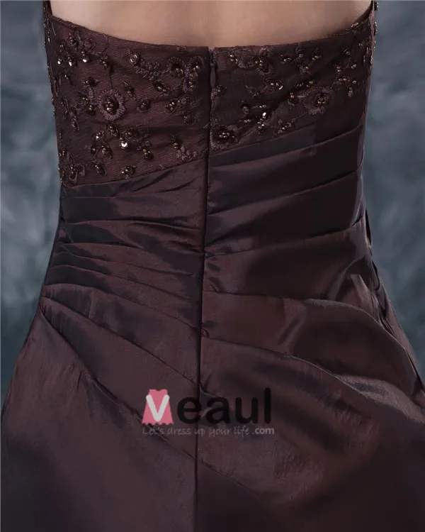 Strapless Knee Length Chiffon Beading Mothers of Bride Special Guests Dress