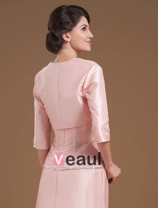 Taffeta Satin Sweetheart Beads Floor Length Mothers of Bride Guests Dresses