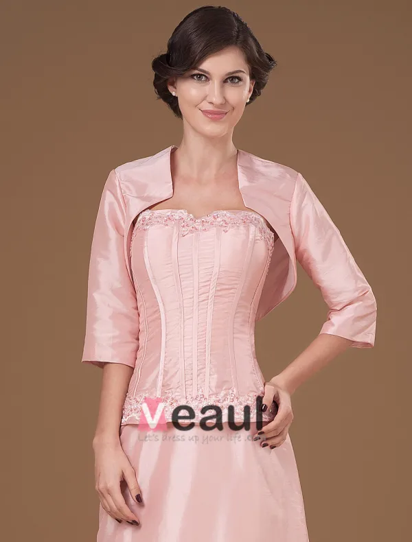Taffeta Satin Sweetheart Beads Floor Length Mothers of Bride Guests Dresses
