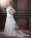 Taffeta Hand Flower Ruffle One Shoulder Plus Size Bridal Gown Wedding Dresses