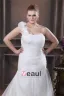 Taffeta Hand Flower Ruffle One Shoulder Plus Size Bridal Gown Wedding Dresses