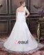 Taffeta Hand Flower Ruffle One Shoulder Plus Size Bridal Gown Wedding Dresses