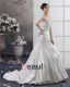 Taffeta Applique Sweetheart Cathedral Train Mermaid Wedding Dresses