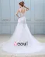 Rüscheapplique Einreiher Zurück Satin Grenadine Mermaid Brautkleid