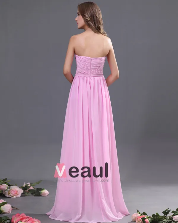 Chiffon Ruffle Floor Length Bridesmaid Dresses