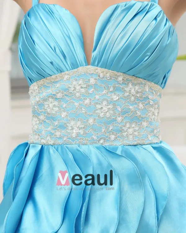 Silk Like Satin Silk Ruffle Beading Halter Mini Cocktail Dress