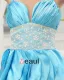 Silk Like Satin Silk Ruffle Beading Halter Mini Cocktail Dress