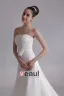 Strapless Applique Floor Length Organza Empire Wedding Dress