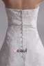Strapless Applique Floor Length Organza Empire Wedding Dress