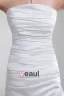 Satin A Volants Longueur De Plancher De Robe De Mariée Fourreau Bustier