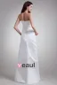 Satin A Volants Longueur De Plancher De Robe De Mariée Fourreau Bustier