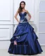 Appliques Taffetas Plisse Perles Etage Longueur Des Robes Bustier Robe De Bal