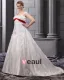 Lace Beads Applique Square Neck Floor Length Plus Size Bridal Gown Wedding Dress