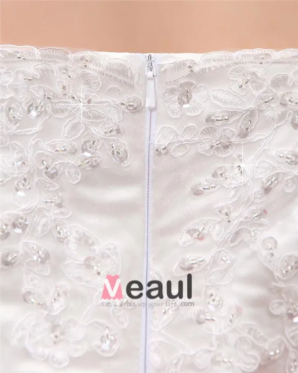 Lace Beads Applique Square Neck Floor Length Plus Size Bridal Gown Wedding Dress