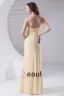Slank Ruffle Utforming Spaghetti Gulv Lengde Chiffon Brudepikekjoler