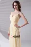 Slank Ruffle Utforming Spaghetti Gulv Lengde Chiffon Brudepikekjoler