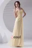 Slank Ruffle Utforming Spaghetti Gulv Lengde Chiffon Brudepikekjoler