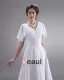 Ruffle V Neck Short Sleeve Court Plus Size Bridal Gown Wedding Dress