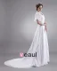 Ruffle V Neck Short Sleeve Court Plus Size Bridal Gown Wedding Dress