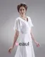Ruffle V Neck Short Sleeve Court Plus Size Bridal Gown Wedding Dress