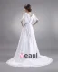 Ruffle V Neck Short Sleeve Court Plus Size Bridal Gown Wedding Dress
