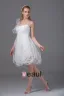 Spaghetti-trägern Rüsche Knie-länge Satin Frau Brautkleid Kurz