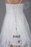 Spaghetti-trägern Rüsche Knie-länge Satin Frau Brautkleid Kurz