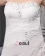 Satin Beaded Embroidery Sweep Plus Size Bridal Gown Wedding Dress