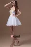 Organza Mini Beading Kjaereste Plissert Kvinner Cocktail Kjoler Festkjoler