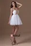 Organza Mini Beading Kjaereste Plissert Kvinner Cocktail Kjoler Festkjoler