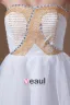Organza Mini Beading Kjaereste Plissert Kvinner Cocktail Kjoler Festkjoler
