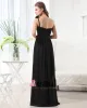 Mooie Imperium Een Schouder Vloer Lengte Chiffon Van Vrouwen Bruidsmeisjes Jurken