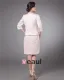 Absorbing Square Knee Length Satin Applique Mother of the Bride Dress