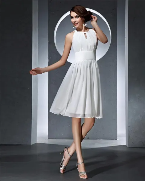 White graduation outlet dress knee length