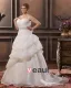 Elegant A-Line Sweetheart Sleeveless Floor-Length Yarn Plus Size Wedding Dresses