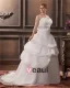 Elegant A-Line Sweetheart Sleeveless Floor-Length Yarn Plus Size Wedding Dresses