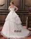 Elegant A-Line Sweetheart Sleeveless Floor-Length Yarn Plus Size Wedding Dresses