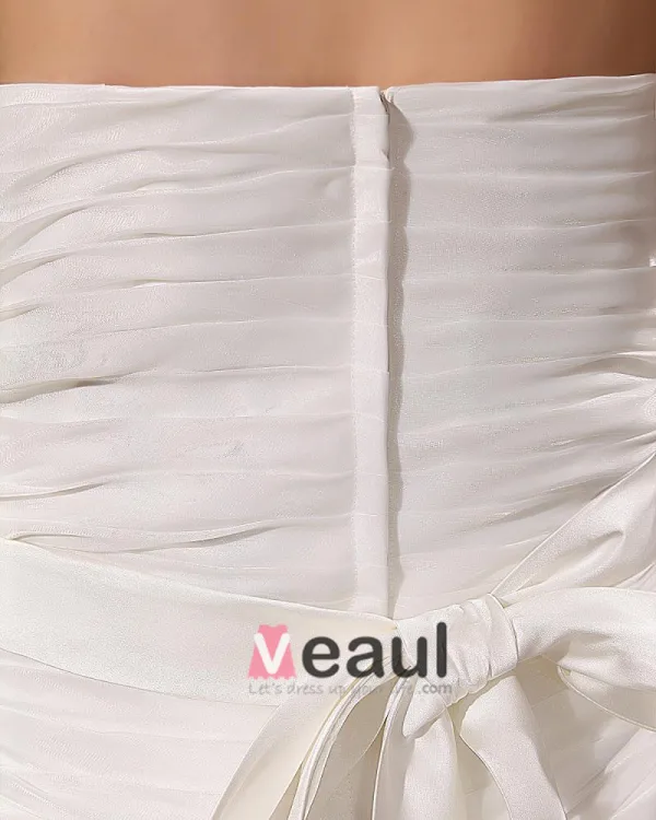 Elegant A-Line Sweetheart Sleeveless Floor-Length Yarn Plus Size Wedding Dresses