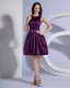Taffeta Bateau Sleeveless Knee Length Bridesmaid Dress
