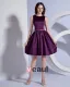 Taffeta Bateau Sleeveless Knee Length Bridesmaid Dress