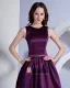 Taffeta Bateau Sleeveless Knee Length Bridesmaid Dress