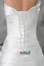 Satin Sequins One Shoulder Ruffle Court Train Sheath Wedding Dress