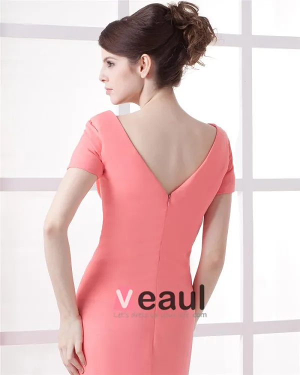 V-cou Drape De Fabrication Sol Robes De Demoiselle D'honneur De Mousseline De Soie Longueur